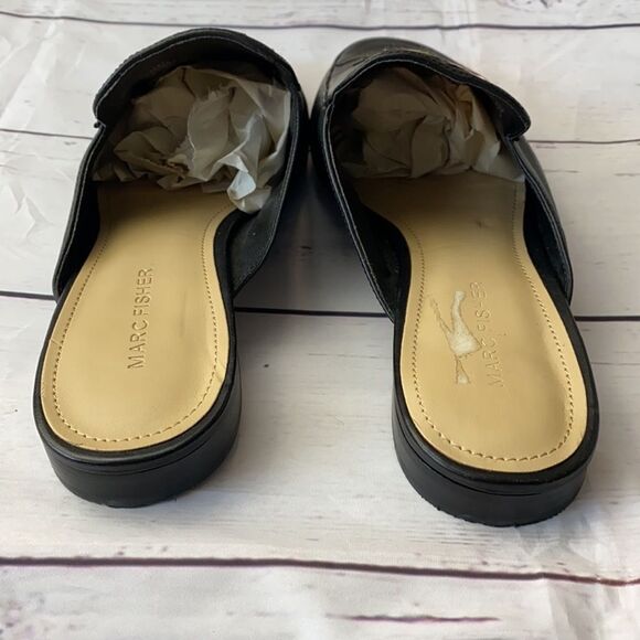 Marc Fisher Women Black Floral Embroidered Mules - 8.5 - Picture 5 of 10